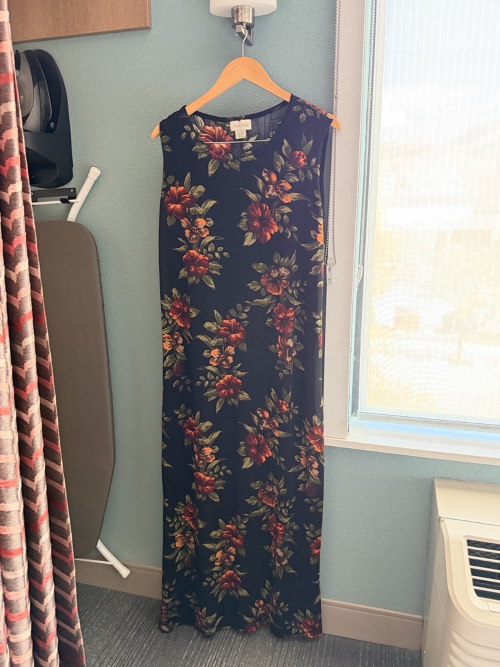 Studio Works Black Floral Sleeveless Maxi Dress